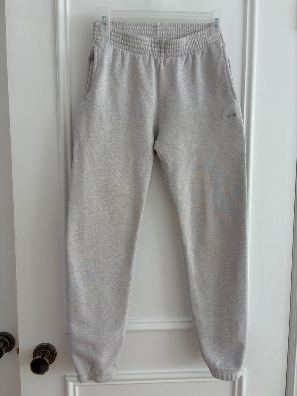 Aritzia TNA Light Gray Sweatfleece Joggers